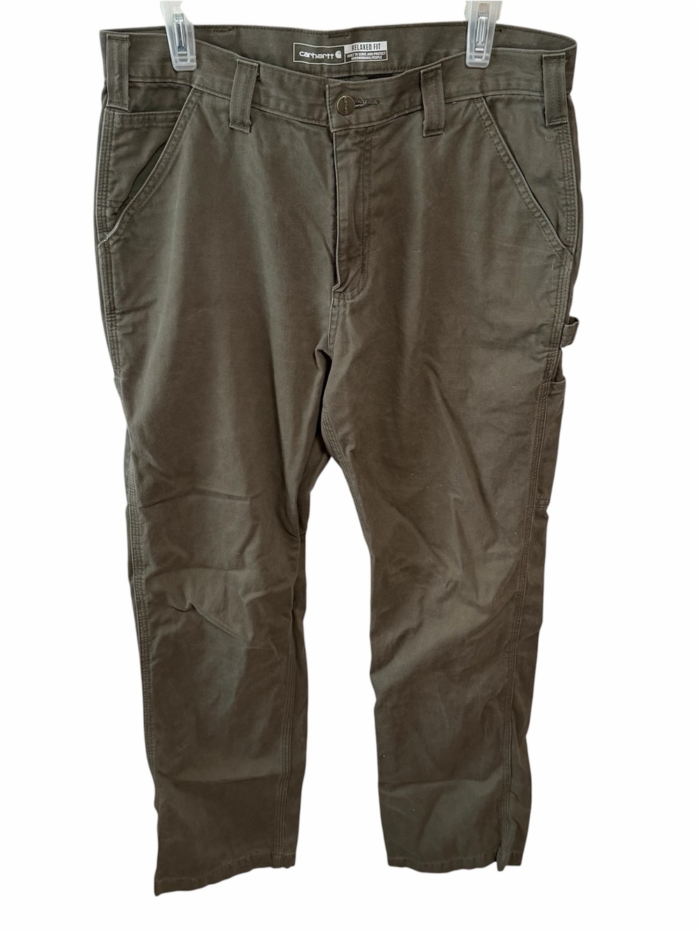 Carhartt Men’s Dark Olive Cargo Work Pants